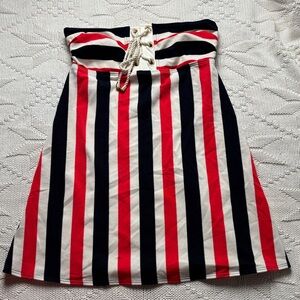 Juicy Couture Red and Navy Striped Coverup